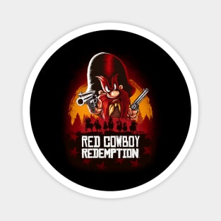 Red Cowboy Redemption Magnet